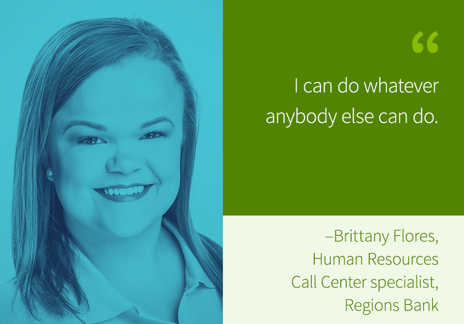 Brittany Flores, Human Resources Call Center specialist, Regions Bank