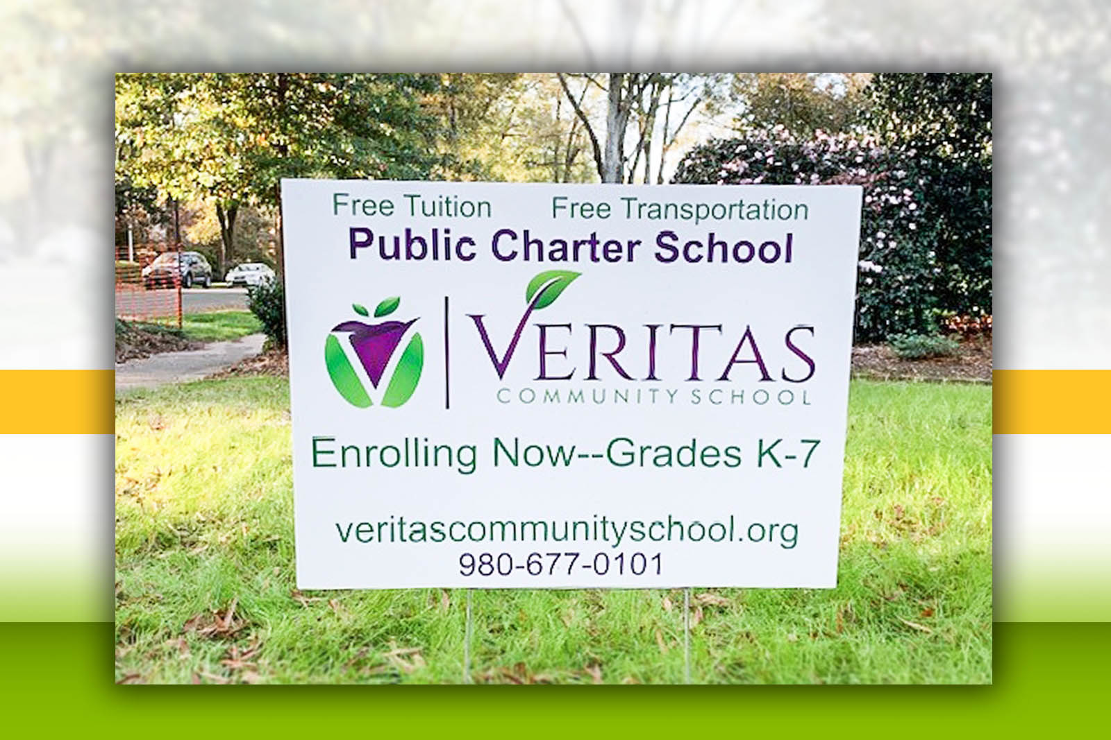 VERITAS Charter School sign