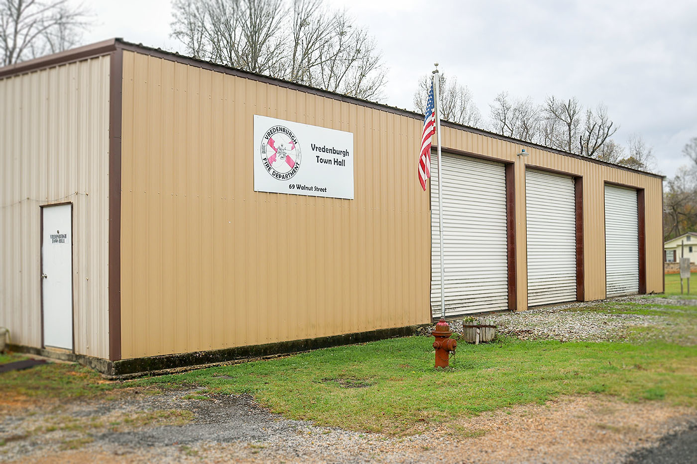 Vredenbgurgh City Hall shares a space with the volunteer fire department. It is one of several facilities in the community that will receive sanitizing supplies to help combat the coronavirus.