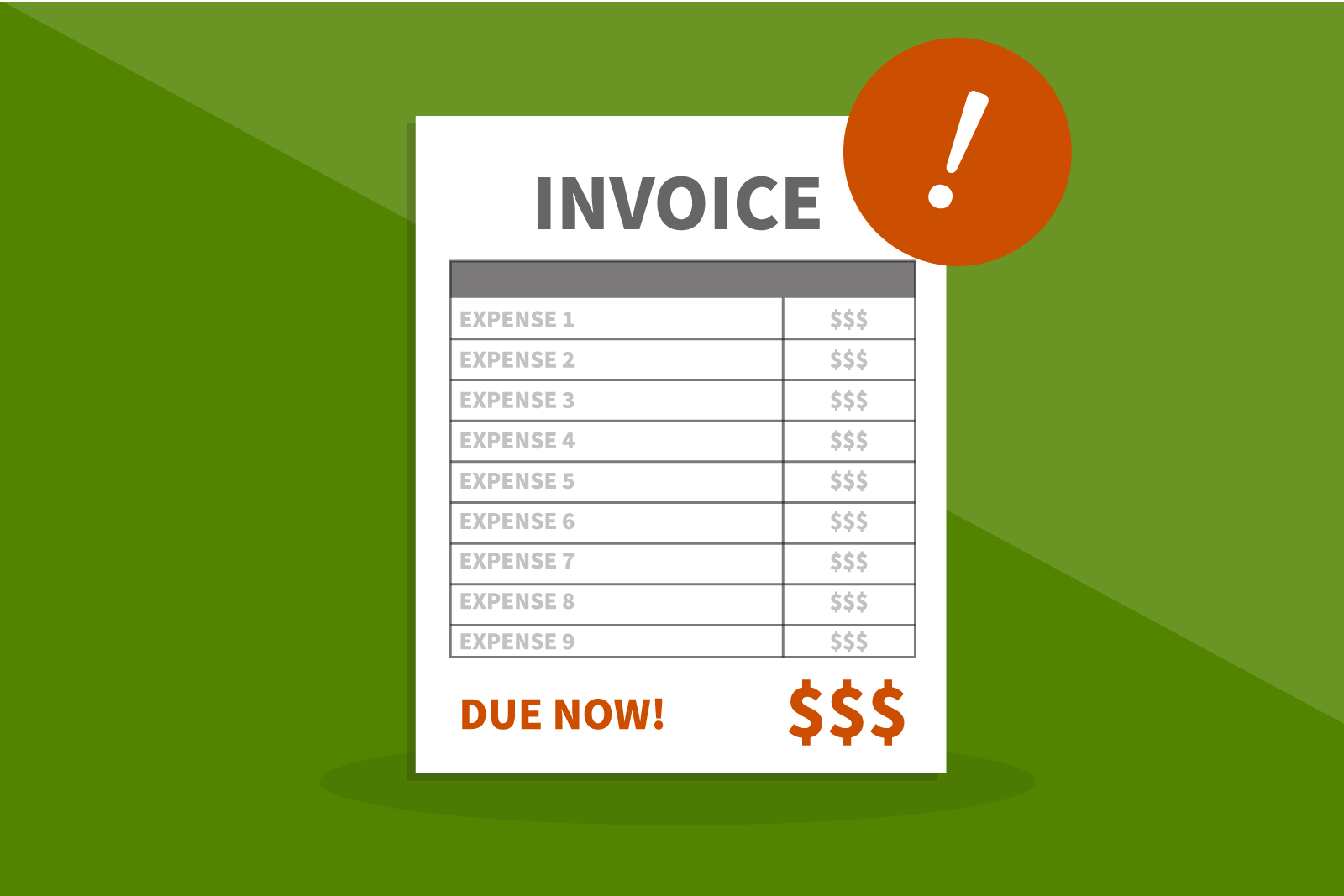 illustration of an invoice depicting vendor fraud