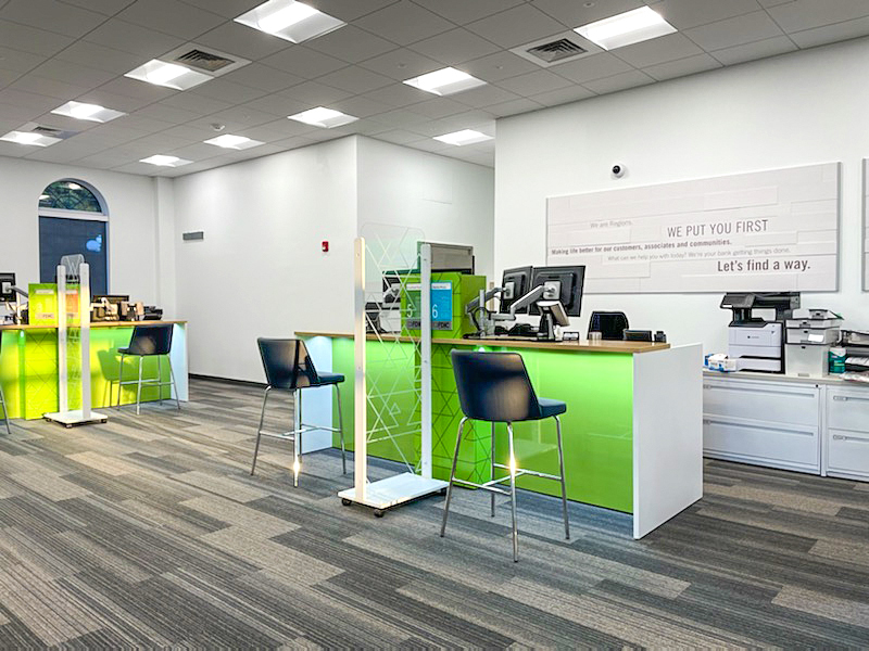 Photo of Collierville Branch interior featuring the banking counters