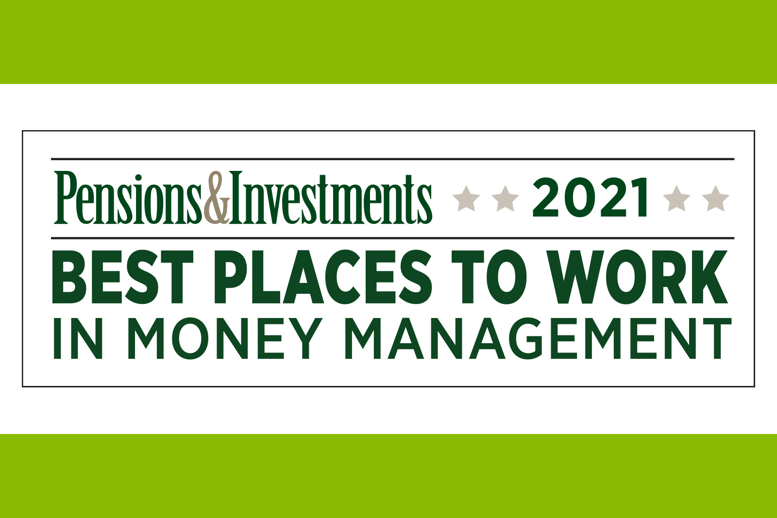 Best places to work in money management graphic
