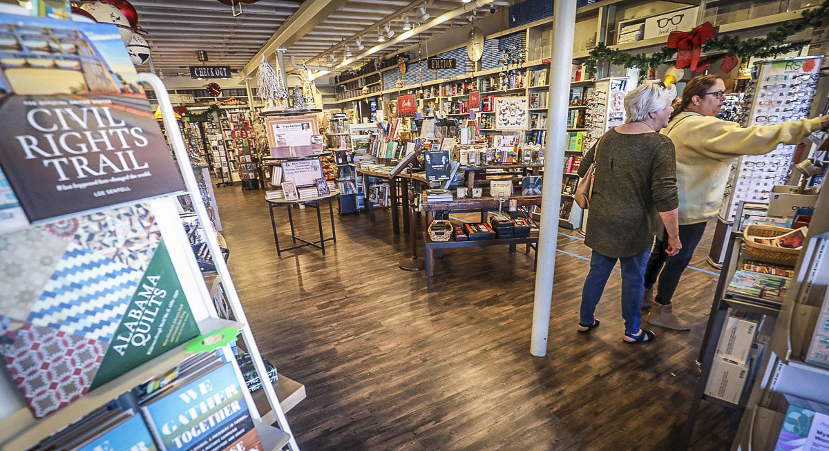 Inside Palette and Page in Fairhope, Alabama