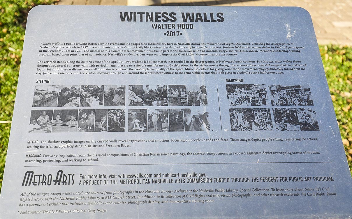 Witness Walls plaque