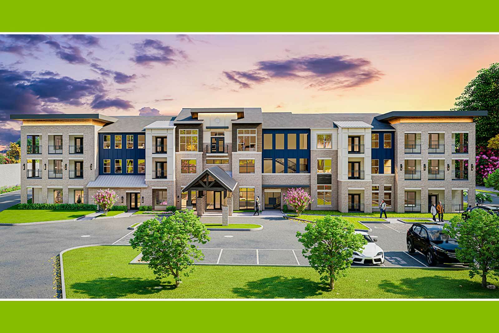 Rendering of Fossil Creek Apartment complex