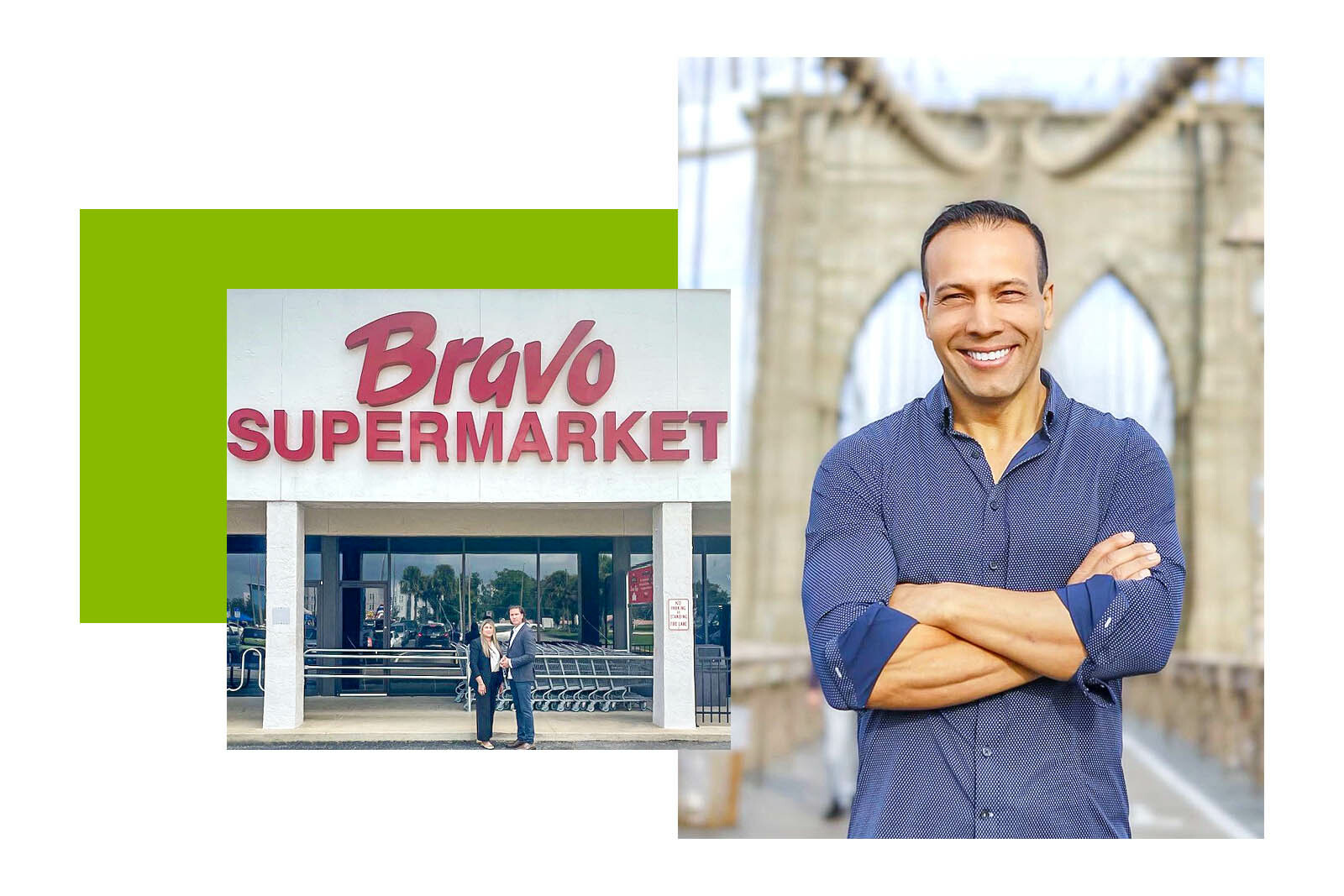 photos of Manuel Gutierrez, and Bravo Supermarket