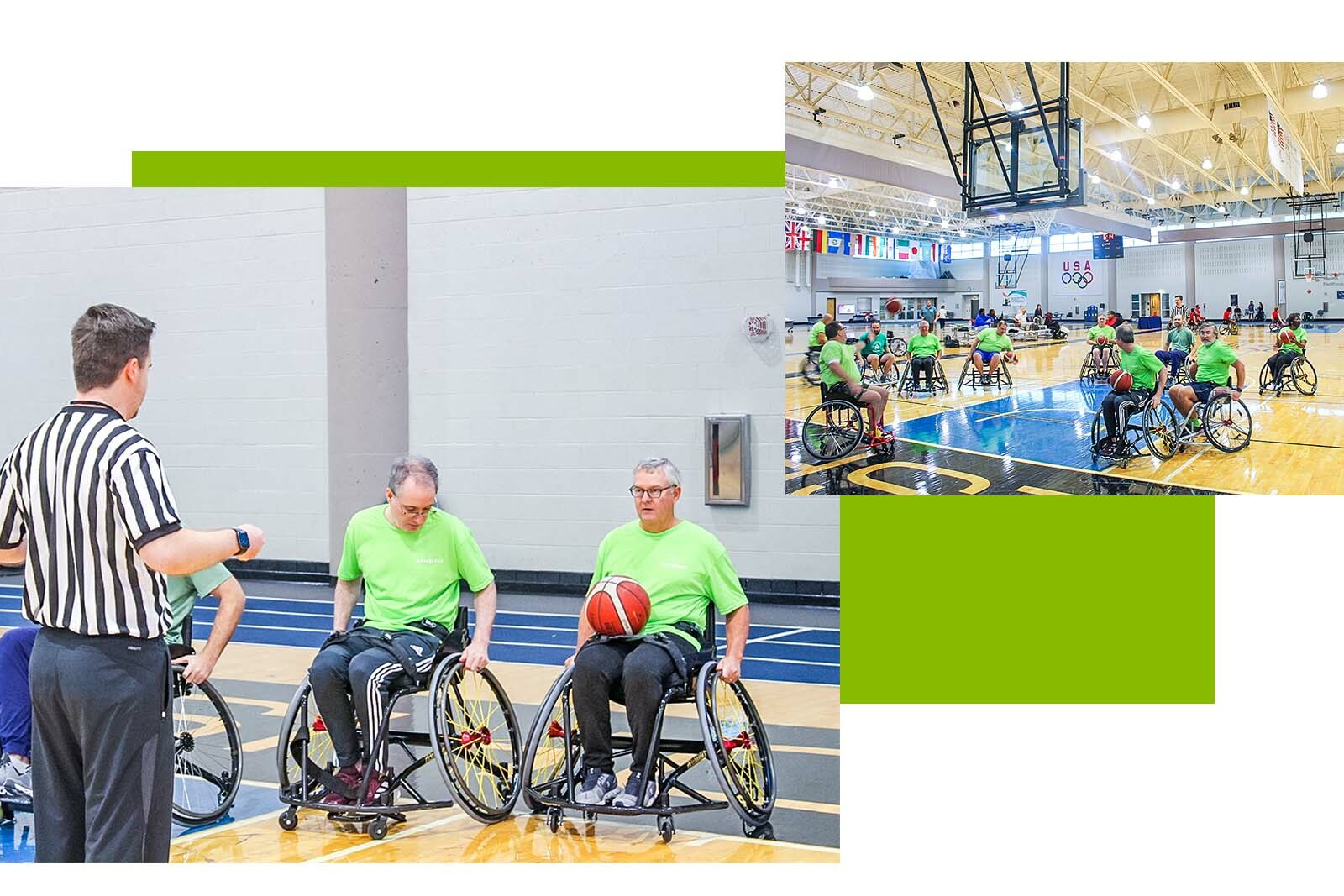 photos from wheelchair basketball event