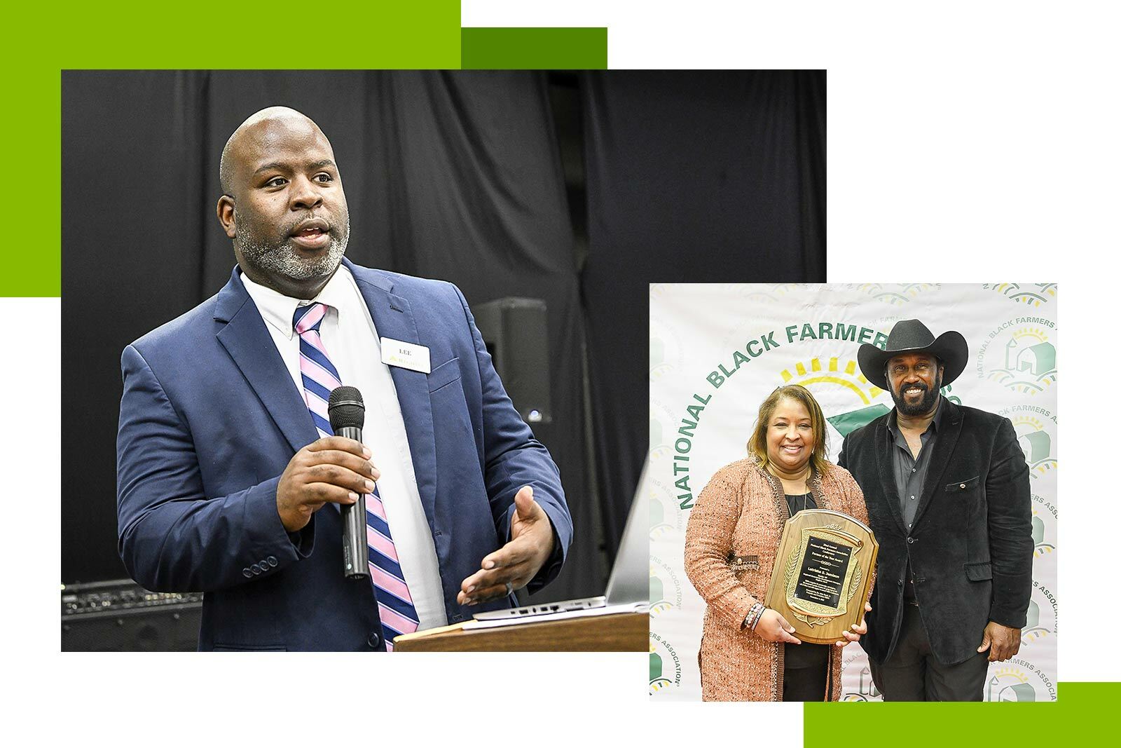photos from National Black Farmers Conference and award presentation