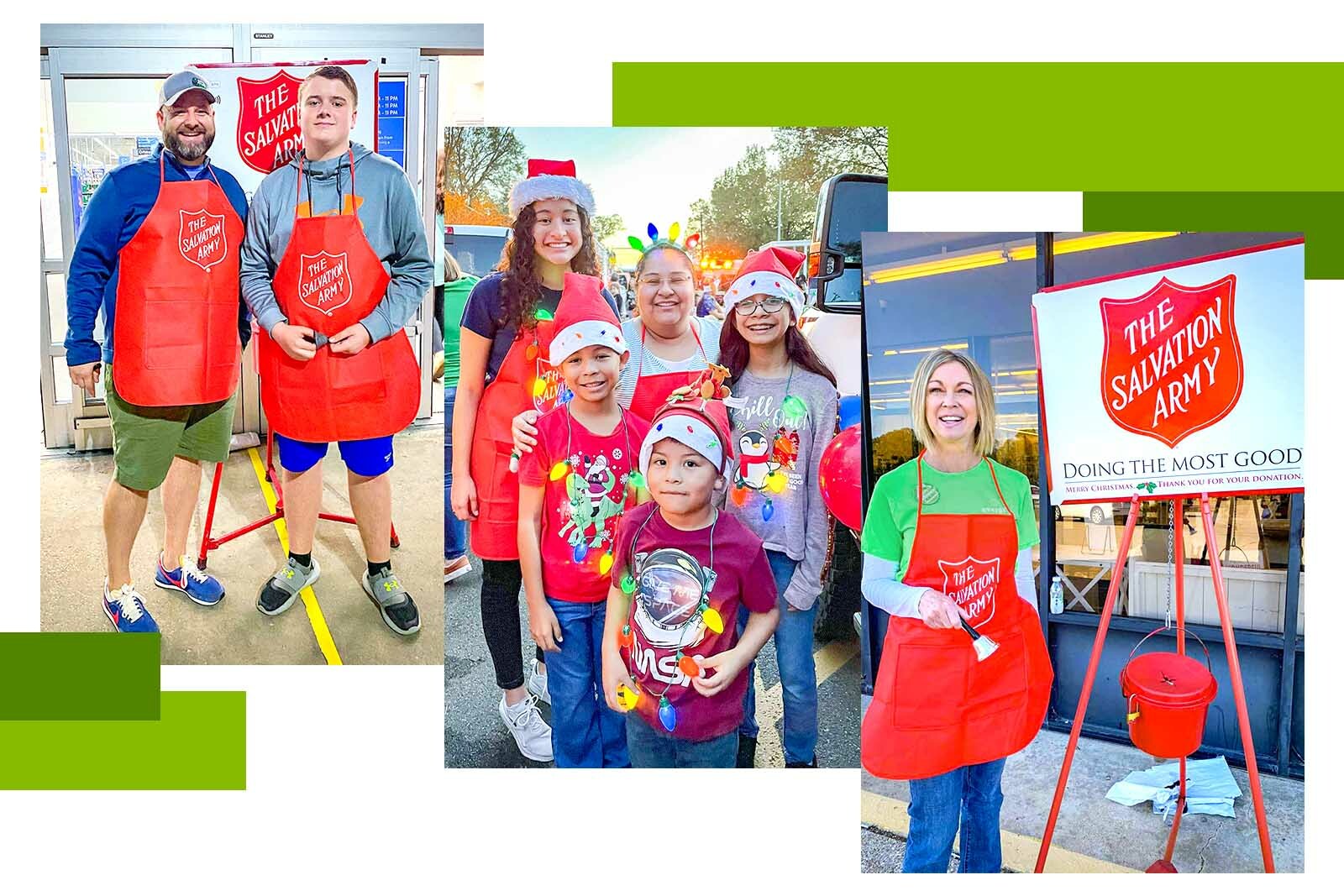 Associates and family at Salvation army events