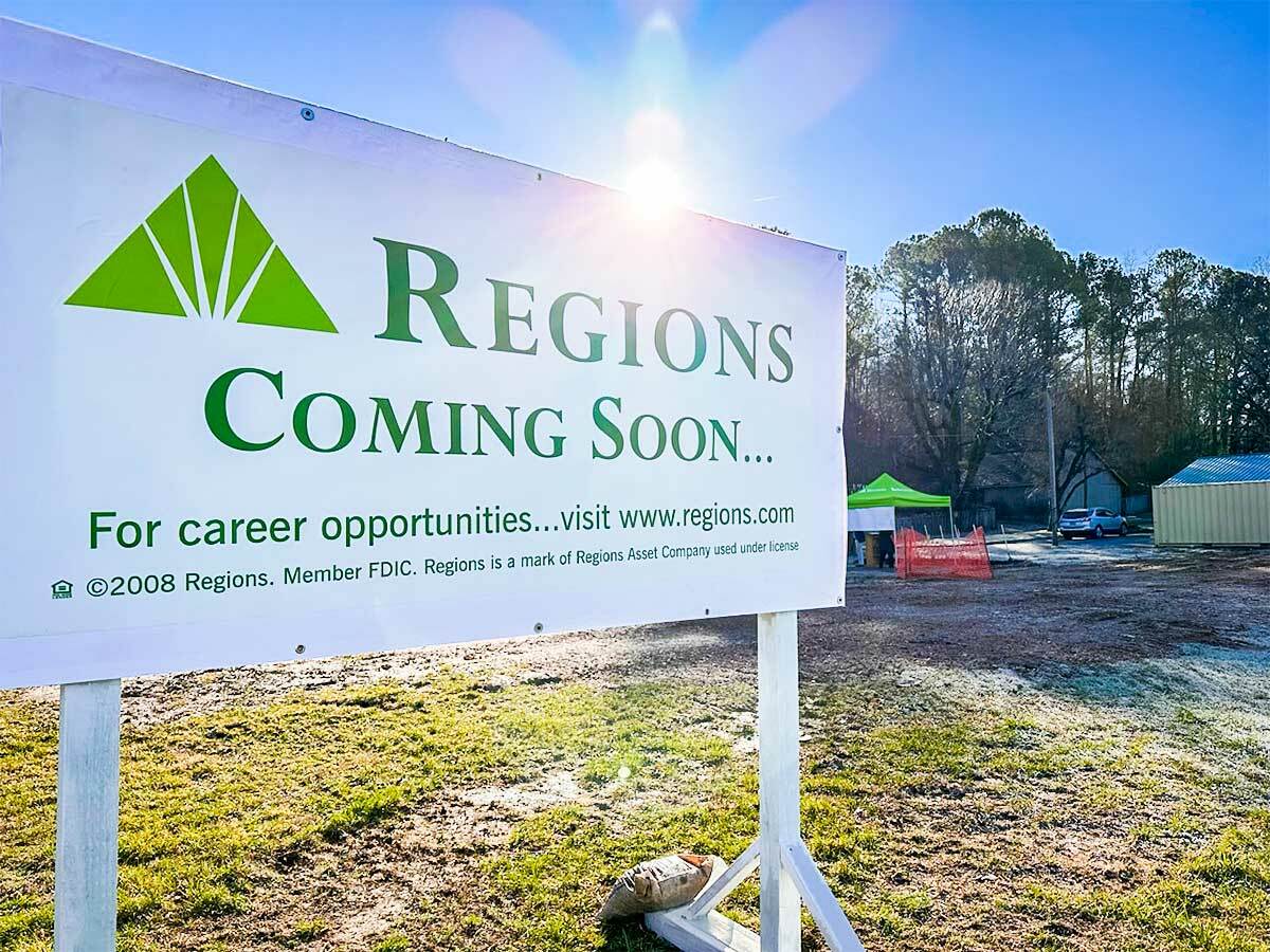 Photo of "Coming Soon" sign at Waverly Branch location