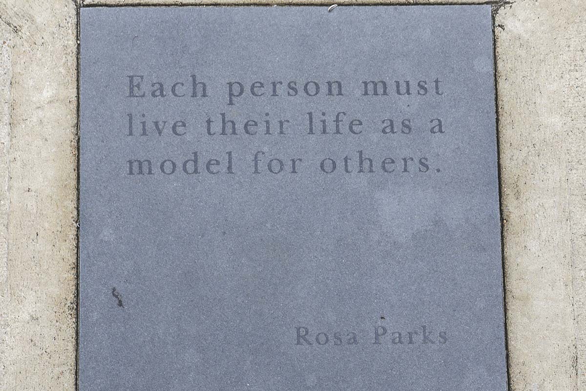 Downtown Montgomery Rosa Parks marker quote-edit