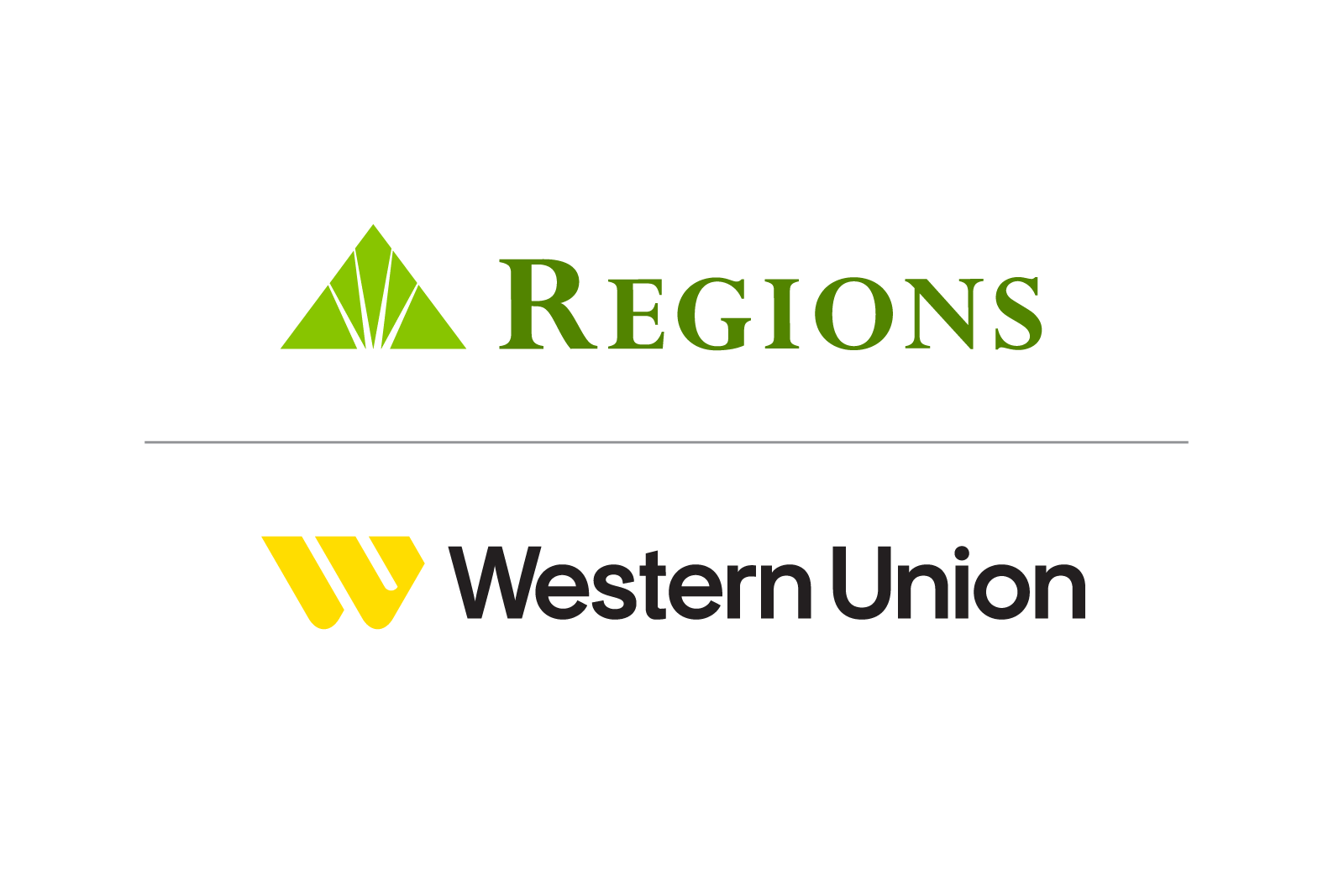 Regions and Western Union logos