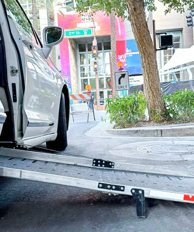 Wheelchair Accessible Transportation ramp on a van