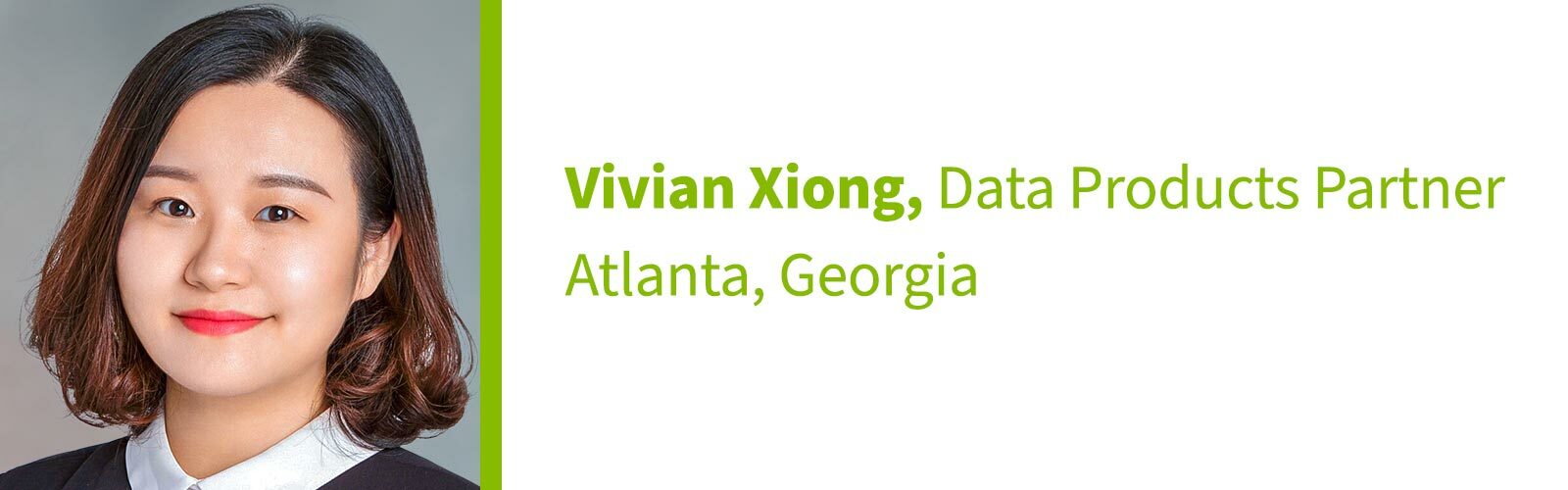 Vivian Xiong, Data Products Partner, Atlanta, Georgia 