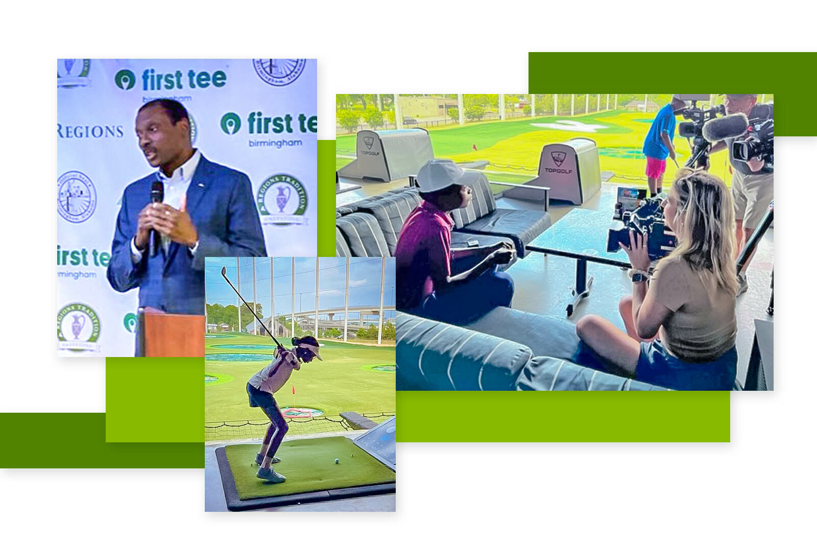 Photos from First Tee event, and a photo of Leroy...