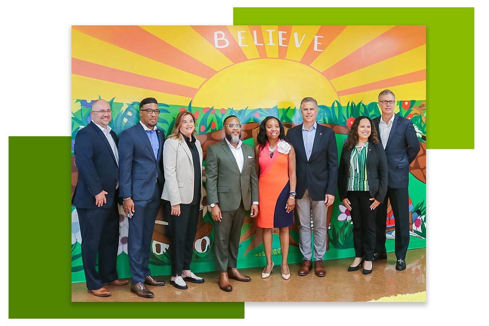 Group of people from The Believe Project and Regions Bank