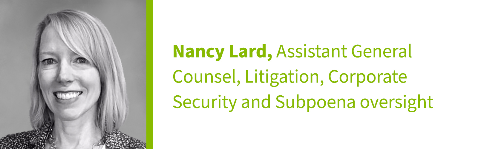 Nancy Lard headshot and title