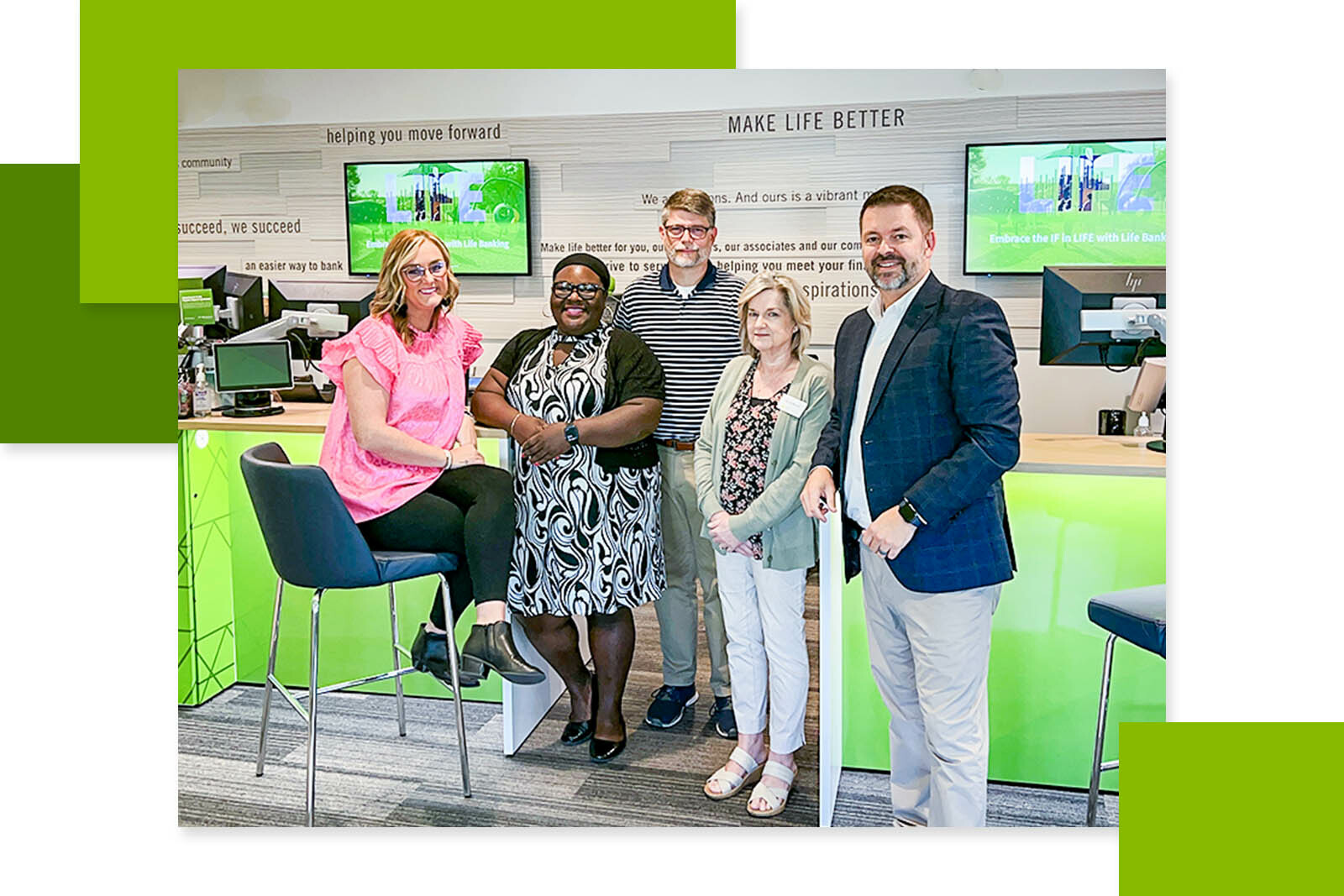 associates at the Regions Bank branch at Berry Farms