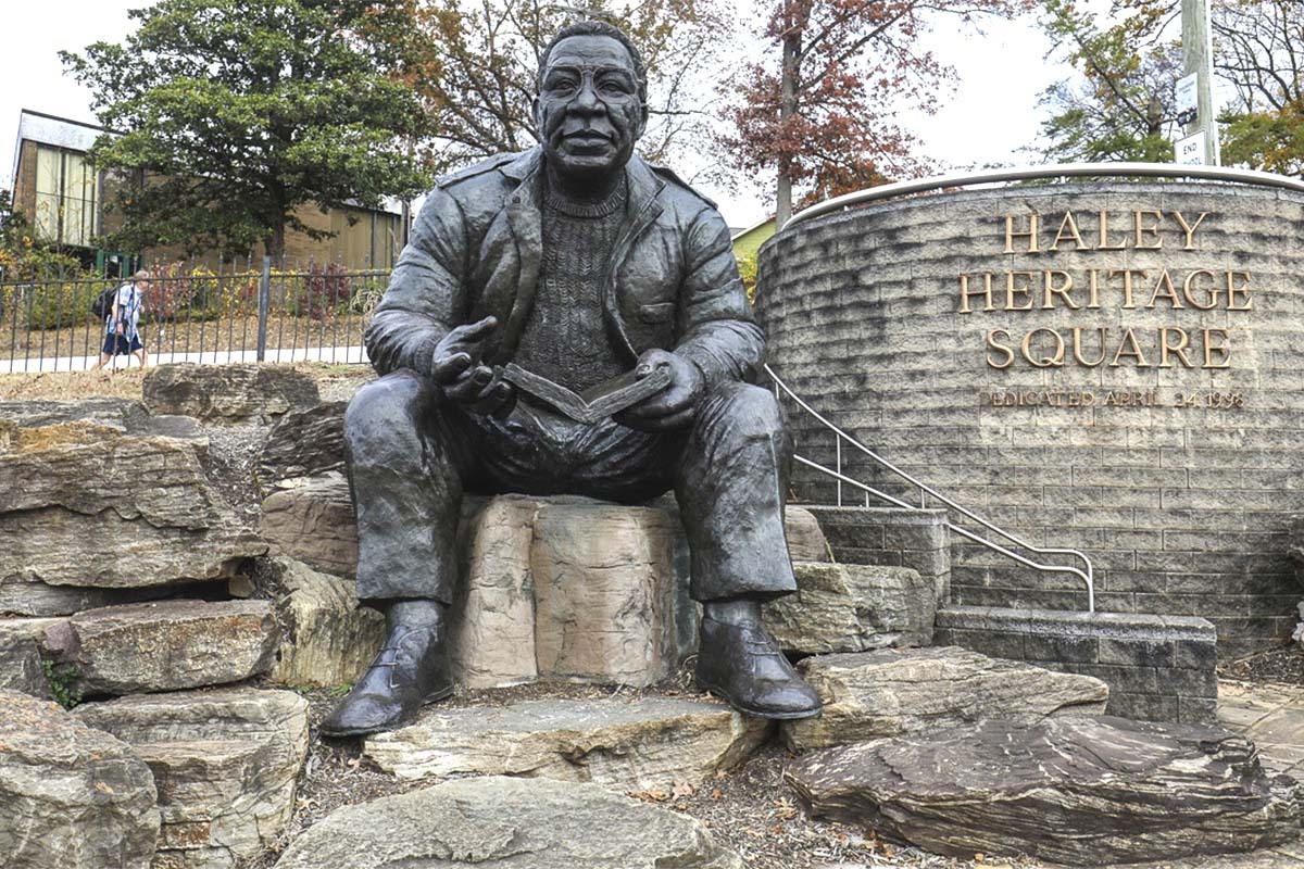 statue of "Roots" author Alex Haley