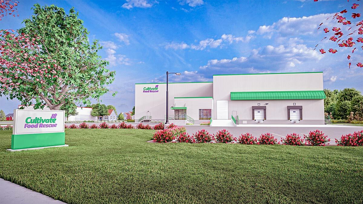 Rendering of Cultivate Food Rescue’s New Indiana Facility