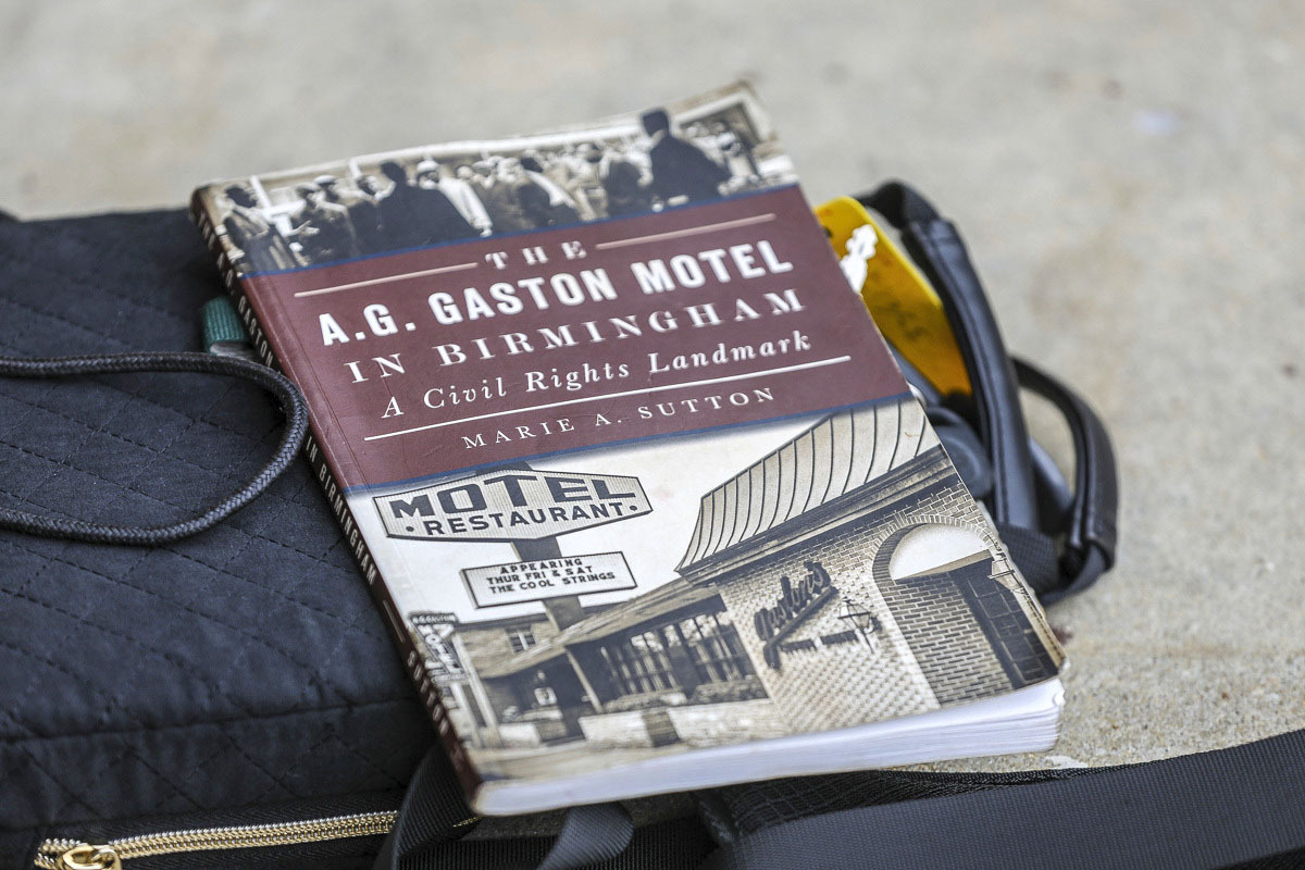 A copy of “The A.G. Gaston Motel in Birmingham: A Civil Rights Landmark.” Marie Sutton’s book not only chronicled the A.G. Gaston Motel’s history, it ignited a movement to restore the property to its former glory.