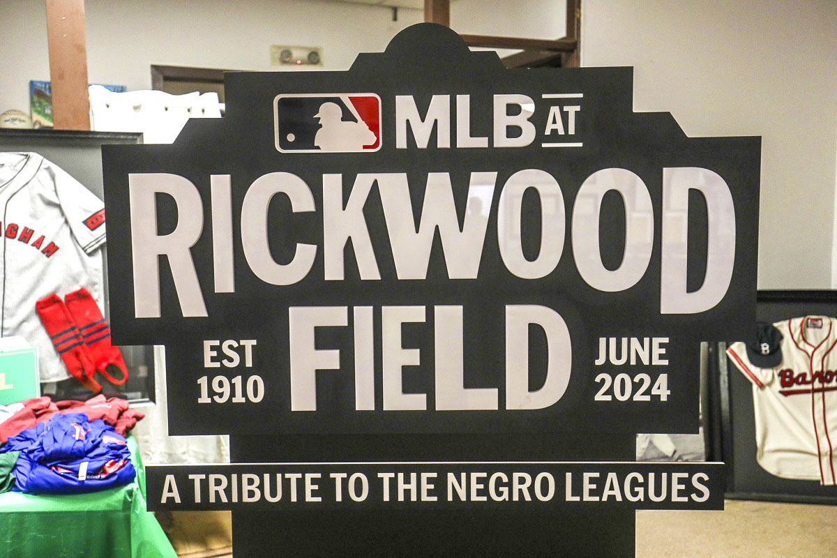 The sign says it all: MLB at Rickwood Field. The historic ballpark will host a throwback, regular-season game for the first time when the San Francisco Giants and St. Louis Cardinals honor the Negro Leagues in June.