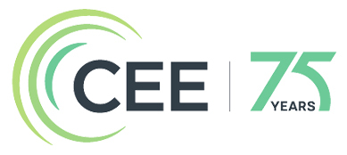 CEE, 75 Years logo