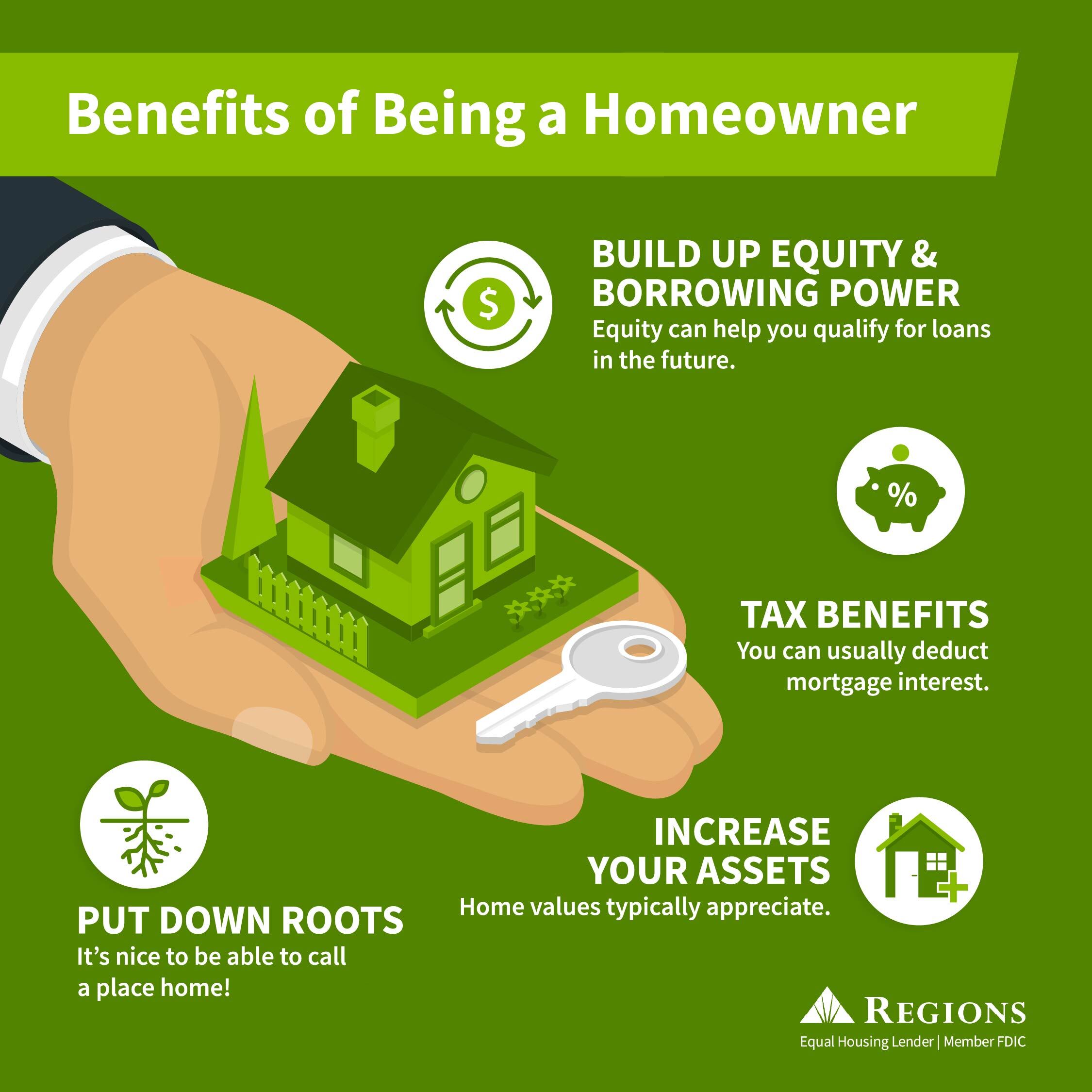 Benefits of Being a Homeowner infographic.