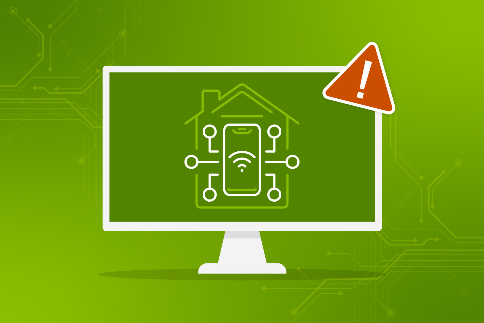 Illustration of the computer screen with the remote access icon...