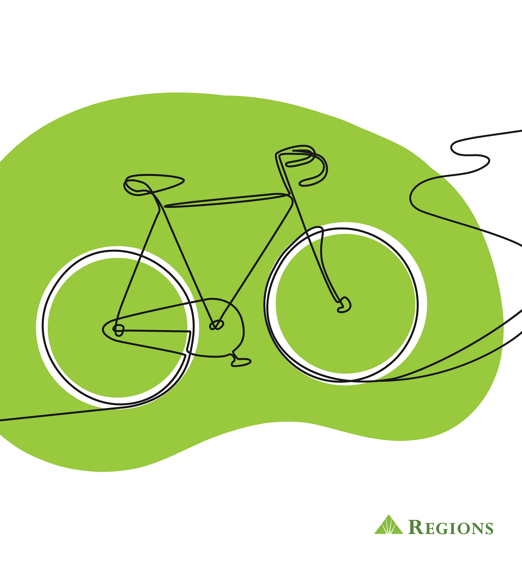 Evergreen green bike