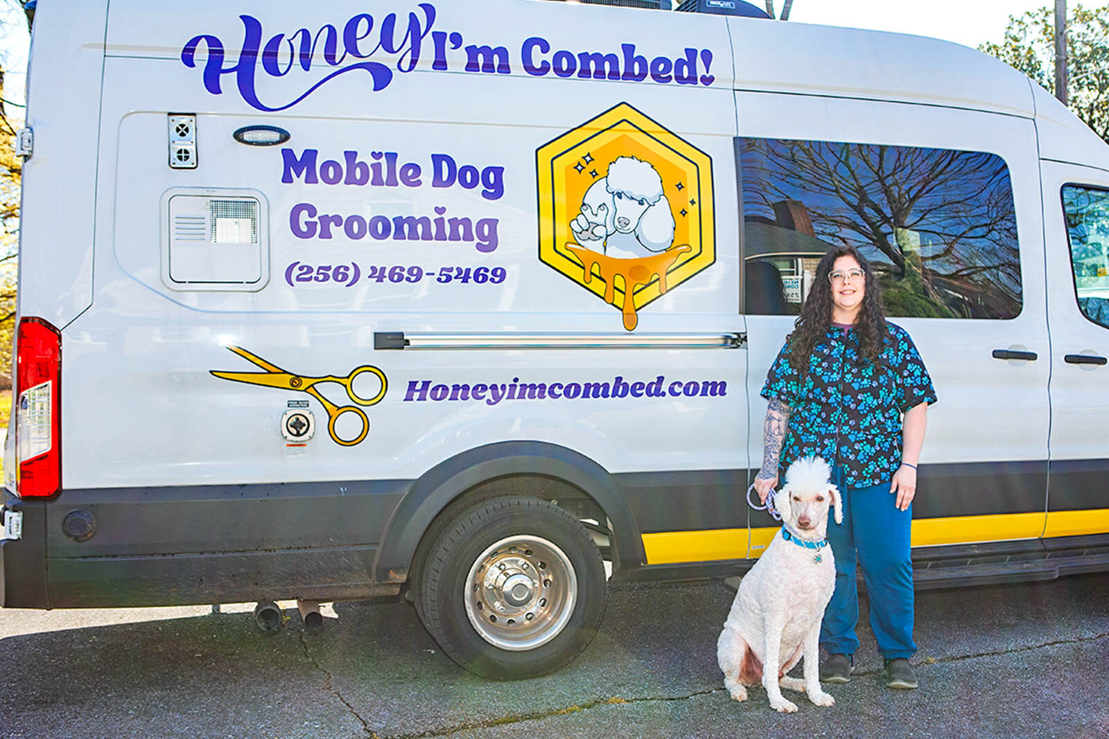 Mobile dog grooming business called Honey I’m Combed