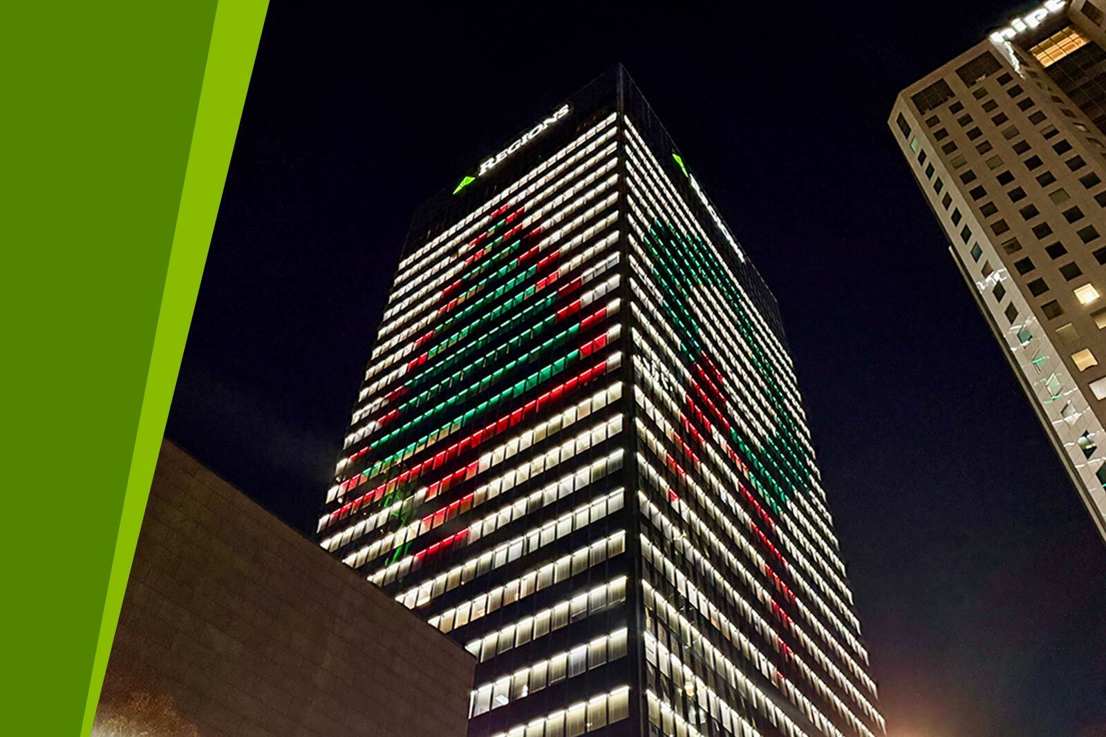 Regions Center Holiday Lighting event.