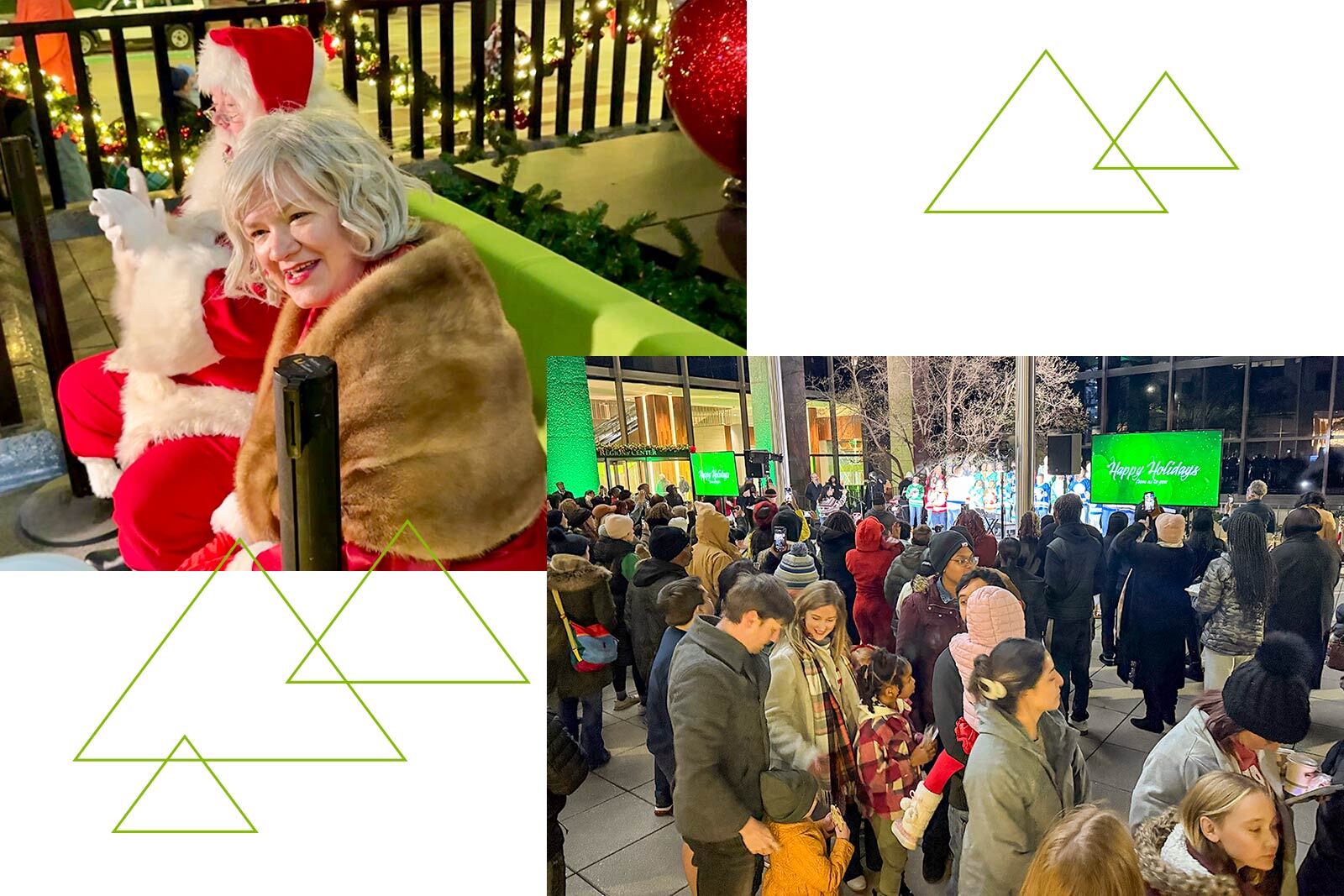 Holiday lighting celebration at Regions Center.