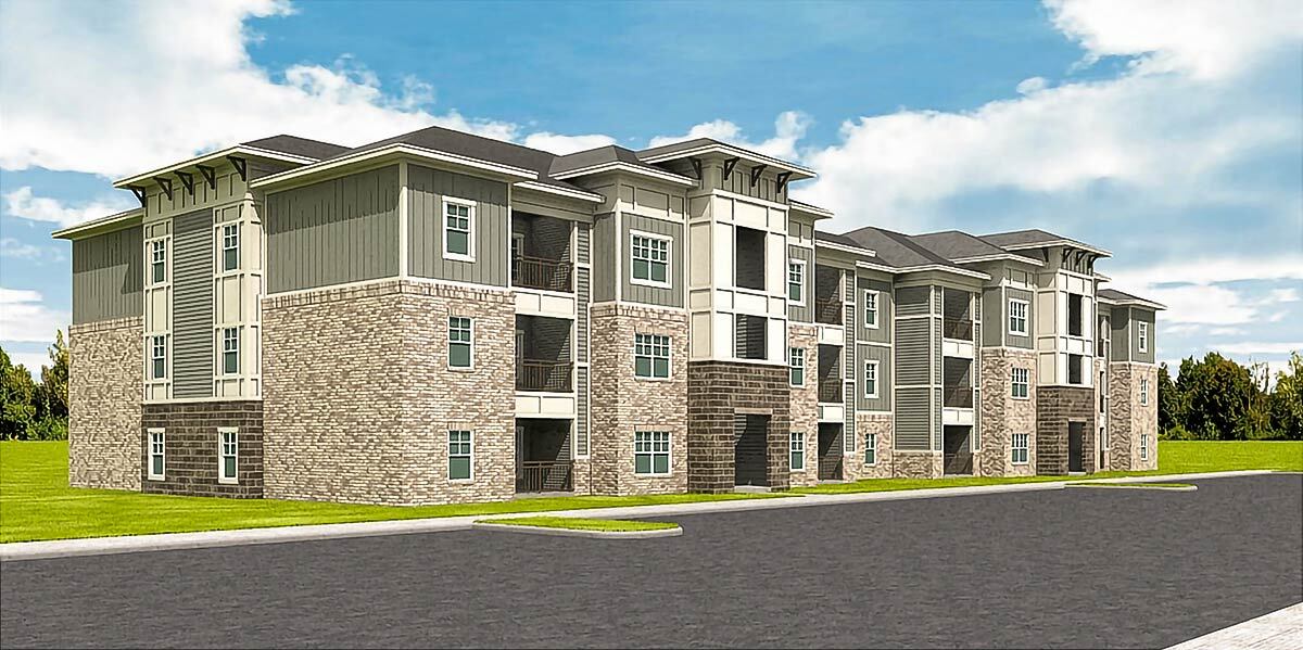 Rendering of The Grove at South Jefferson apartments.