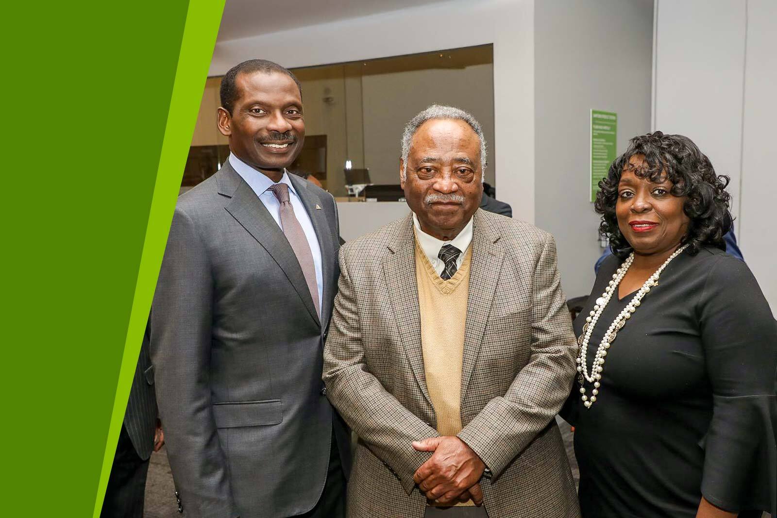 Leroy Abrahams, head of Community Engagement at Regions; Judge John...