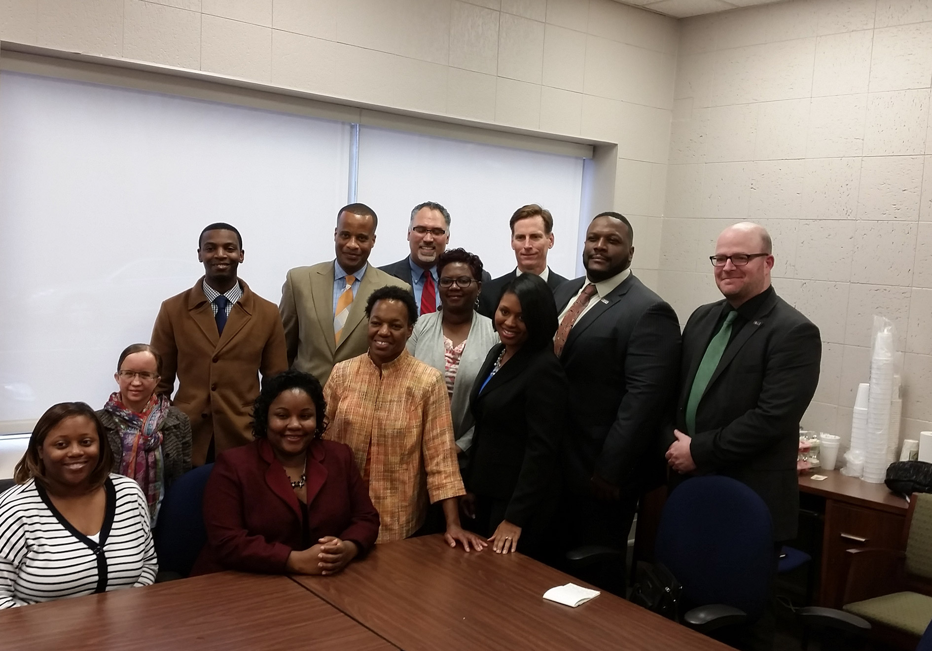 small-business owners meet at a Regions Bank branch in Birmingham,...