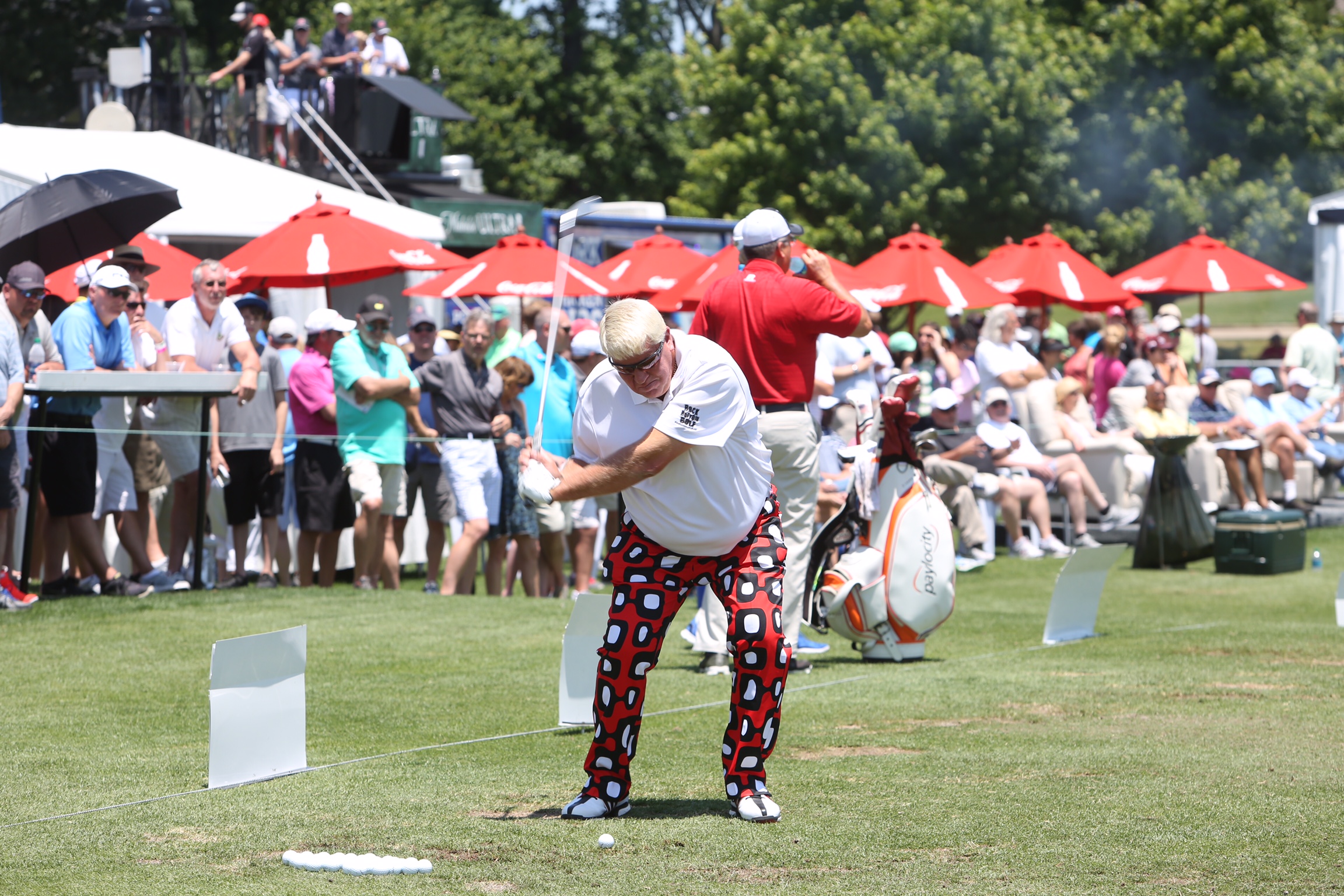 John Daly with golf club at Regions Tradition event