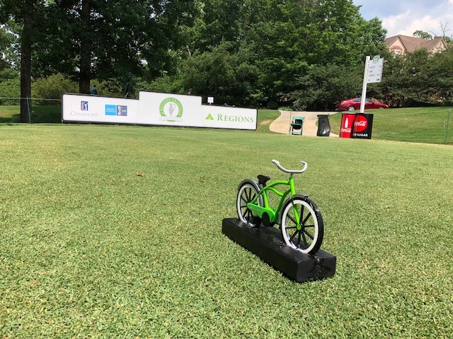 green bike model on grass at Regions Tradition