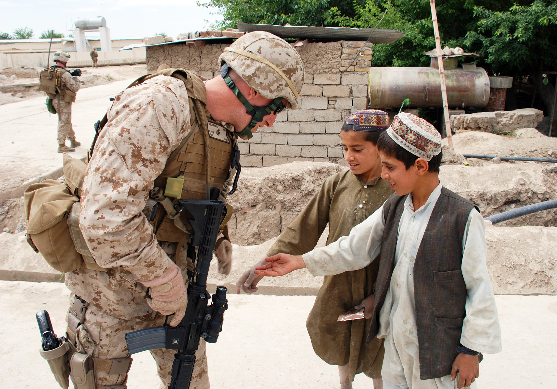 Marine John Lehman in Afghanistan