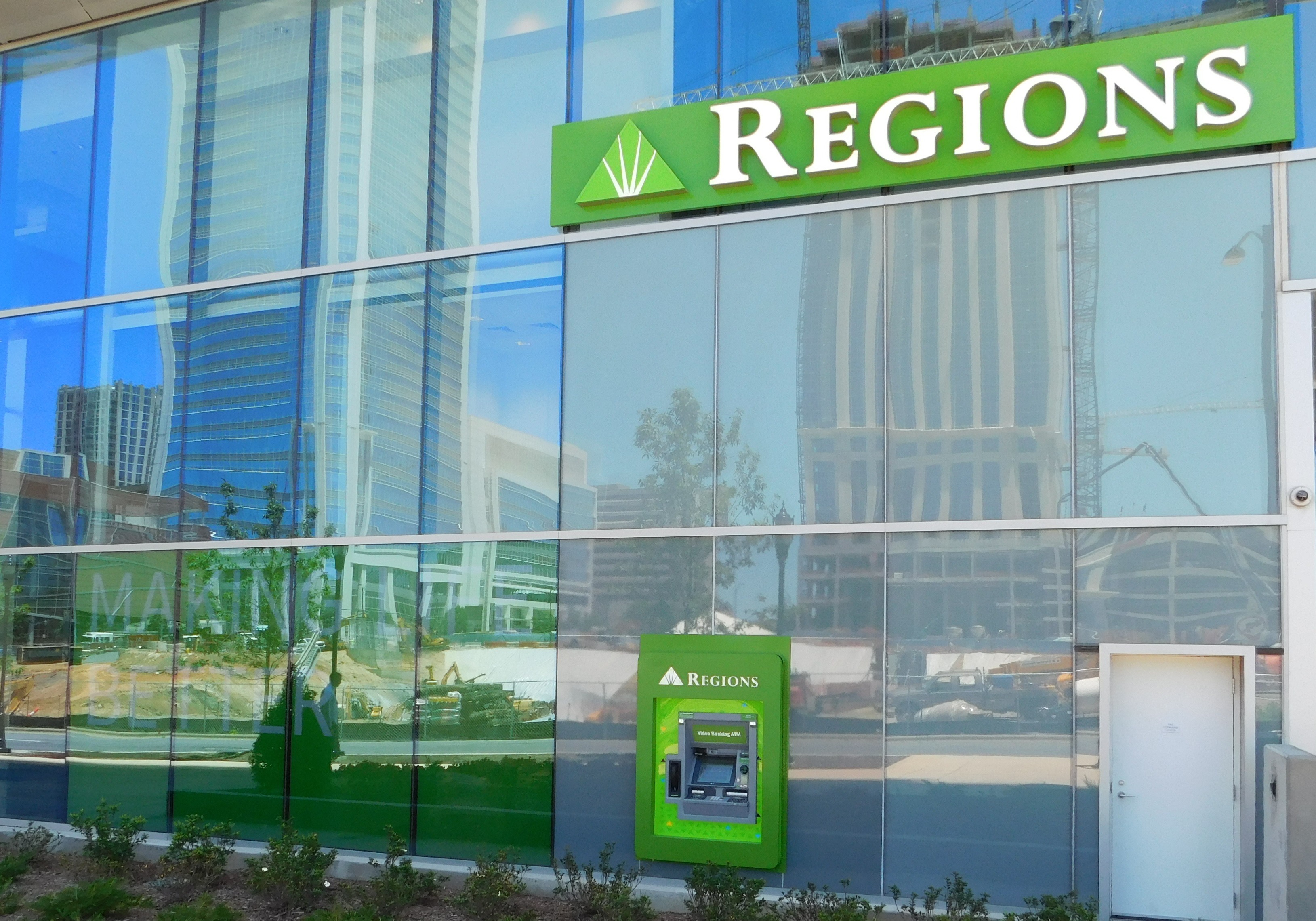 Regions Bank branch exterior in Charlotte