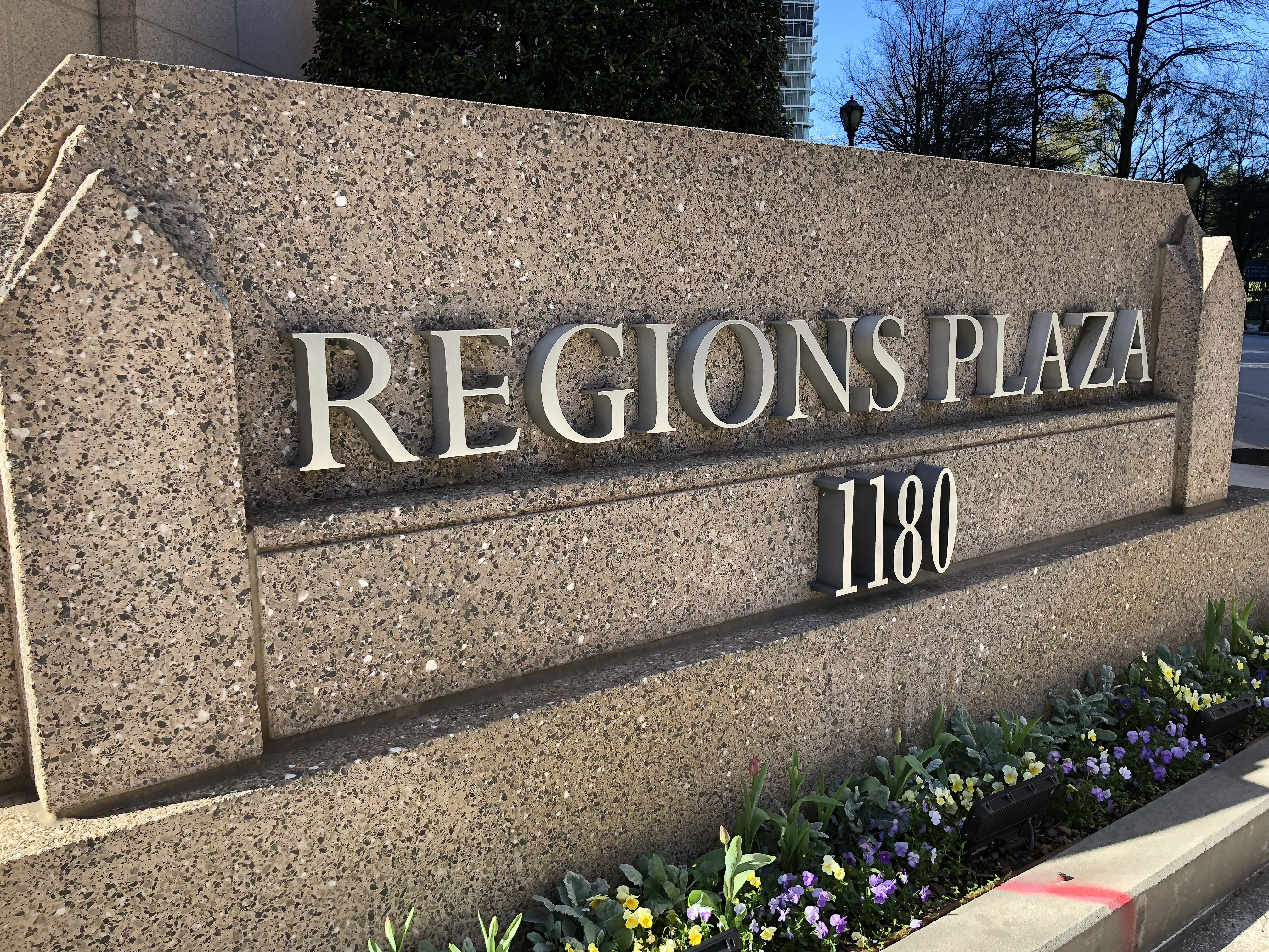 regions plaza sign
