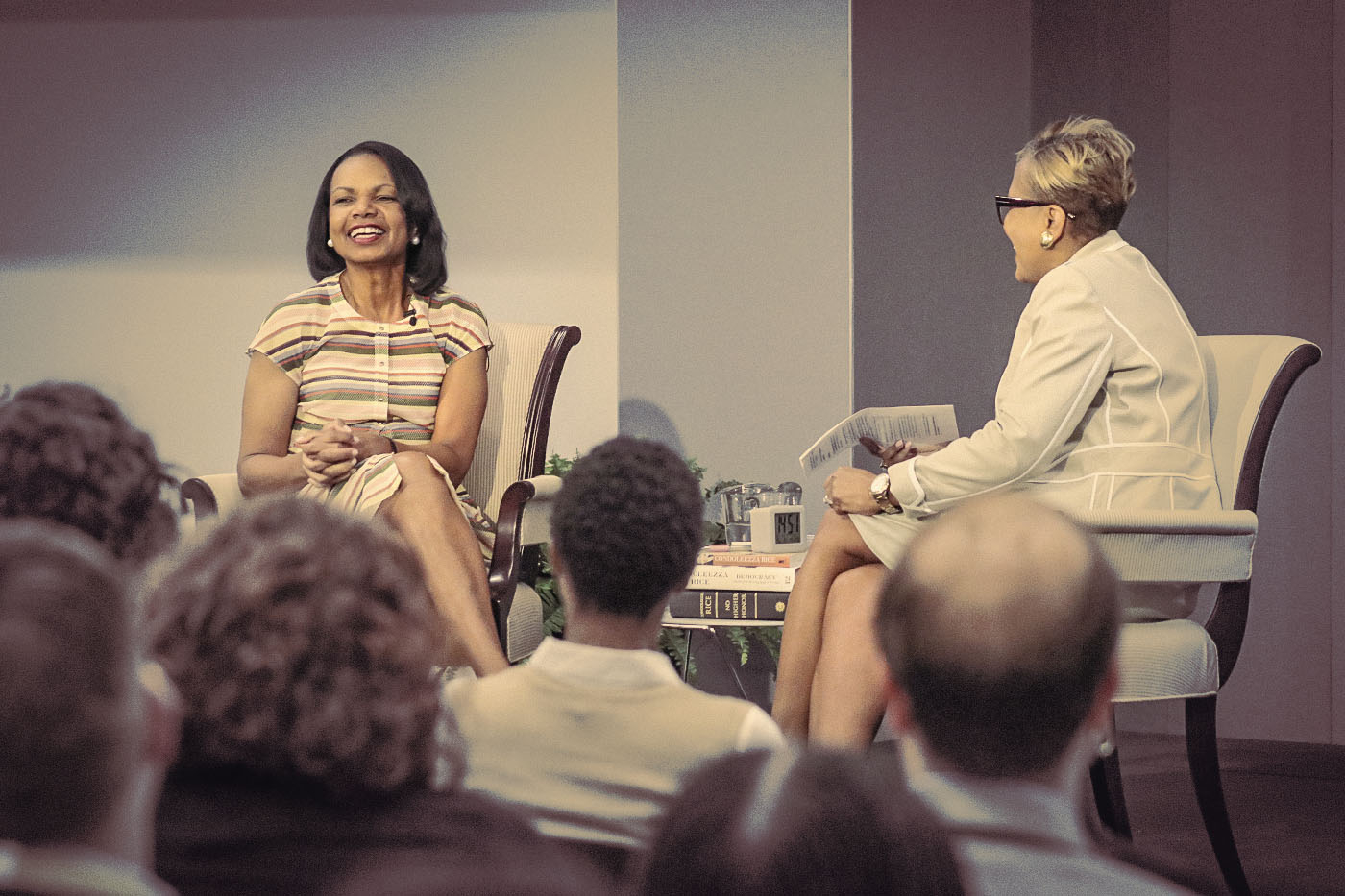 Condoleeza Rice speaking at event